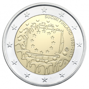 2 euro commémorative Finlande 2015 - Drapeau européen Avers (zoom)
