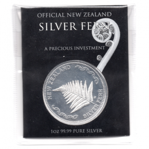 (BULLMED163.NZMint.1.ag.bullmed.1.000000002) Médaille argent 1 once - Fougère (packaging) (recto) (zoom)