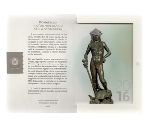 2 euro commémorative Saint-Marin 2016 - Donatello (packaging) (visuel supplémentaire) (zoom)