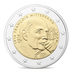 2 euro commémorative France 2016 BE - François Mitterrand Avers