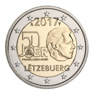 2 euro commémorative Luxembourg 2017 - Armée luxembourgeoise