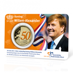 50 cent Pays-Bas 2017 UNC - Anniversaire du roi (verso)