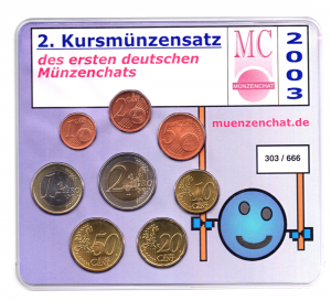 (EUR03.CofBU&FDC.2003.Cof-BU.1.D.303) Mini-set BU Allemagne 2003 D - Tchat numismatique Recto (zoom)