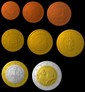 1 cent à 2 euro Saint-Marin 2017 (zoom)