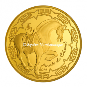 200 euro France 2014 Proof gold - Year of the Horse Obverse