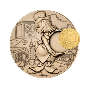 Médaille bronze florentin - Picsou et son sou fétiche Avers (visuel supplémentaire) (zoom)