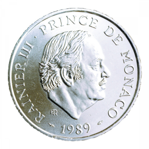 (W150.10000.1989.1.000000001) 100 Francs Prince Rainier III 1989 Avers (zoom)