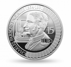 15 euro Irlande 2017 argent BE - Charles Parsons Revers (zoom)