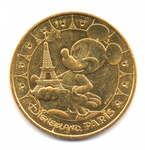 (FMED.Méd.tourist.2017.CuAlNi2.1.1.000000002) Tourism token - Mickey & Eiffel Tower Obverse (zoom)