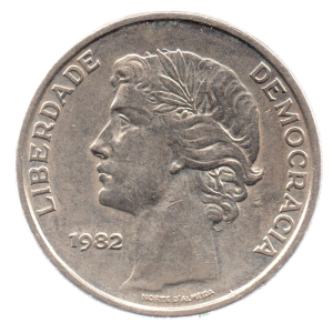 (W176.25.1982.1.000000002) 25 Escudos Liberty and Democracy, large diameter 1982 Obverse (zoom)