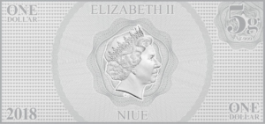 1 dollar Niue 2018 5 grams Brilliant Uncirculated silver - Cinderella Obverse (zoom)