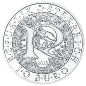 10 euro Autriche 2018 argent BU - Raphaël, ange guérisseur Avers (zoom)