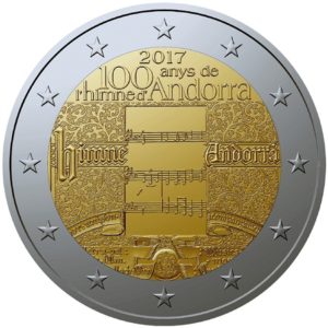 2 euro commémorative Andorre 2017 BU - Hymne national (zoom)
