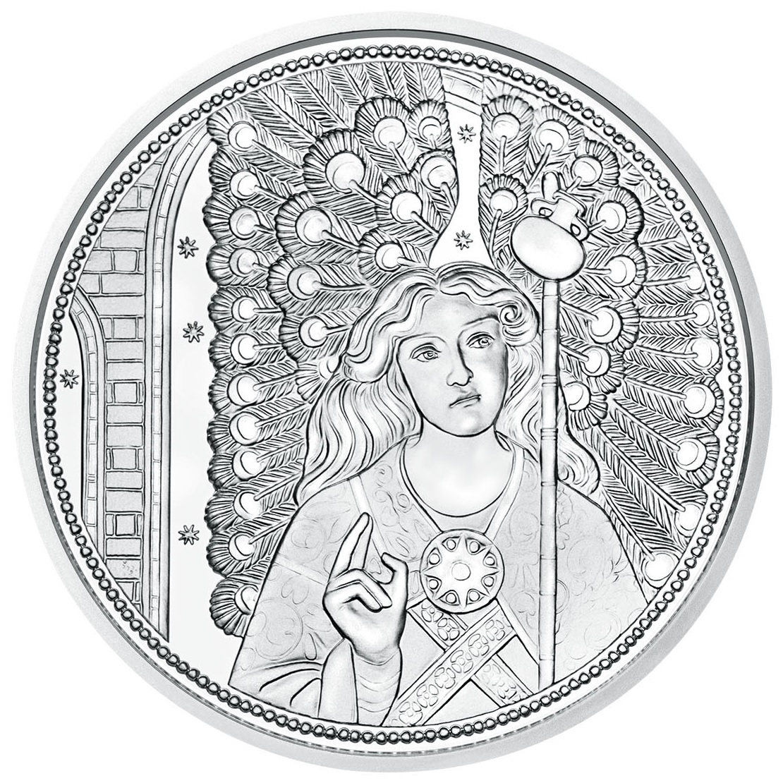 (EUR01.ComBU&BE.2018.22223) 10 euro Austria 2018 Proof silver - Raphael, the Healing angel Reverse (zoom)