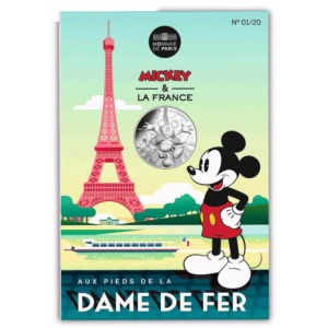 10 euro France 2018 argent - Mickey aux pieds de la Dame de fer (packaging) (zoom)