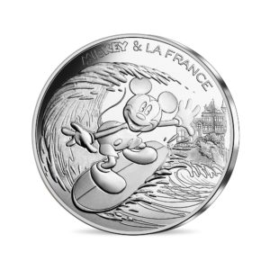 10 euro France 2018 silver - Mickey on a New wave Obverse (zoom)