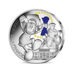 50 euro France 2018 argent - Mickey étudiant Avers (zoom)