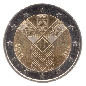 (EUR20.200.2018.COM1.spl.000000001) 2 euro commemorative coin Estonia 2018 - Baltic States Obverse (zoom)