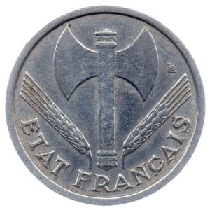 (FMO.1.1942.23.1.tb.000000001) 1 Franc Francisca, heavyweight 1942 Obverse (zoom)