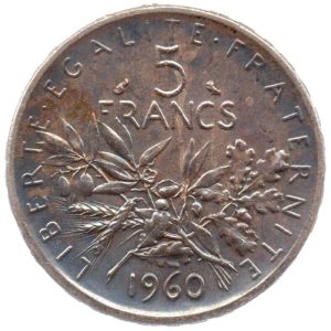 (FMO.5.1960.50.1.cp6.sup+[]spl.000000001) 5 Francs Sower 1960 Reverse (zoom)