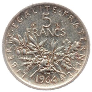 (FMO.5.1964.50.5.ttb.000000003) 5 Francs Sower 1964 Reverse (zoom)
