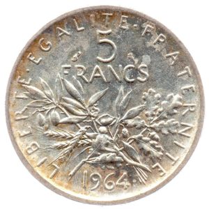 (FMO.5.1964.50.5.ttb+[]sup.000000001) 5 Francs Sower 1964 Reverse (zoom)
