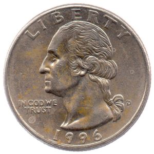 (W071.025.1996_D.1.167.ttb+.000000001) Quarter Dollar George Washington 1996 D Obverse (zoom)