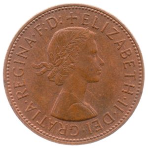(W185.001.1962.1.sup.000000001) Penny Britannia 1962 Obverse (zoom)