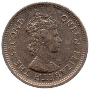 (W219.010.1965.1.ttb.000000001) 10 Cents Queen Elizabeth the Second 1965 Obverse (zoom)