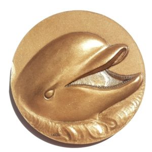 (FMED.Méd.MdP.CuSn33.1.spl.000000001) Bronze medal - Dolphin Obverse (zoom)