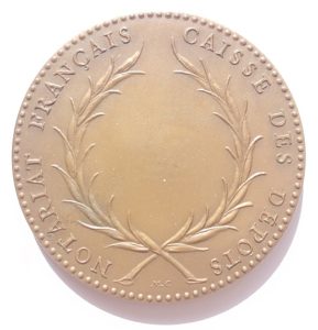 (FMED.Méd.MdP.CuSn67.1.000000001) Bronze medal - Jacques CUJAS Reverse (zoom)
