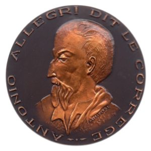 (FMED.Méd.MdP.CuSn83.2.spl.000000001) Patinated bronze medal - Antonio Allegri da Correggio Obverse (zoom)