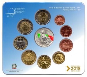(EUR10.CofBU&FDC.2018.Cof-BU.1.000000002) BU coin set Italy 2018 (Italian Constitution) Obverses (zoom)