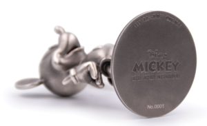(OA160.ObjArt.NZ.n.d._2018_.Ag1) Silver miniature - Mickey Mouse (coa) (zoom)