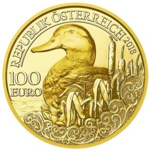 100 euro Austria 2018 Proof gold - Mallard Obverse (zoom)