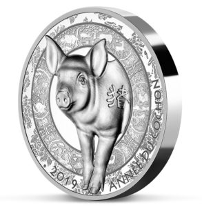 20 euro France 2019 Proof silver - Year of the Pig (edge) (zoom)