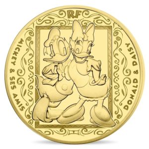 50 euro France 2018 Proof gold - Mickey Mouse & friends Obverse (zoom)