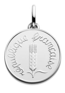 (FMED.Méd.couMdP.Ag.10011328520PR0) Silver pendant medal - 1 cent Ear of wheat 1968 Obverse (zoom)