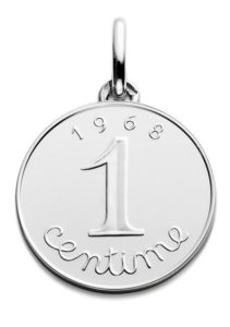 (FMED.Méd.couMdP.Ag.10011328520PR0) Silver pendant medal - 1 cent Ear of wheat 1968 Reverse (zoom)
