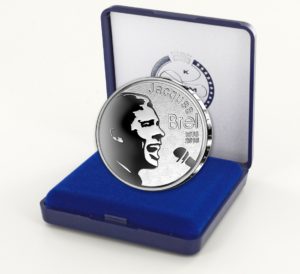 10 euro Belgium 2018 Proof silver - Jacques Brel (case) (zoom)