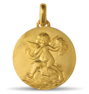 (FMED.Méd.couMdP.Au.10011267810P00) Gold pendant medal - Cherub Obverse (zoom)