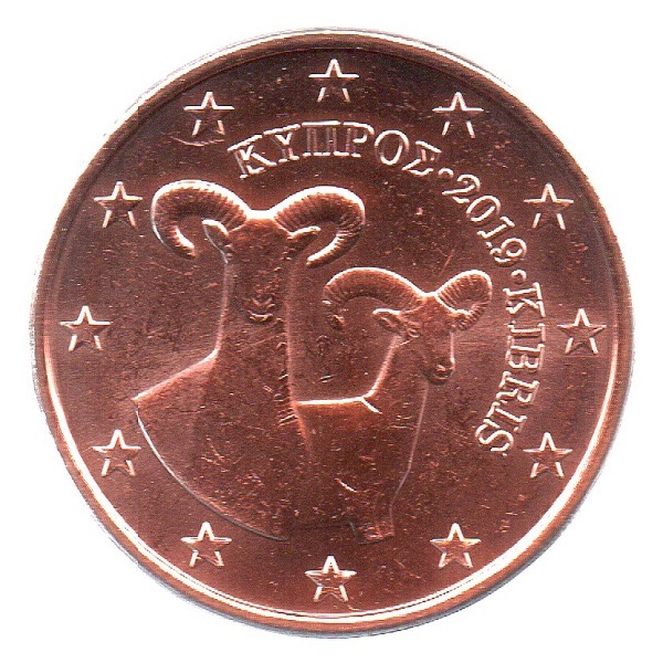 (EUR04.001.2019.0.spl.000000001) 1 euro cent Cyprus 2019 Obverse (zoom)