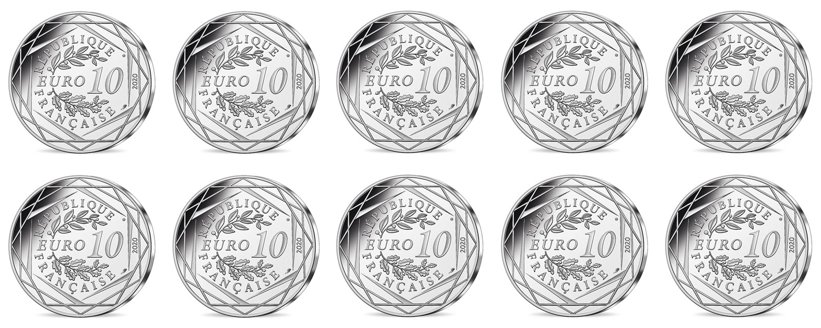 Monnaie de 10 euro argent schtroumpf costaud - La Poste