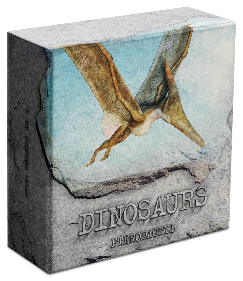 (W160.2.D.2020.30-00983) 2 Dollars Niue 2020 1 ounce Antiqued Ag - Pterodactyl (box) (zoom)