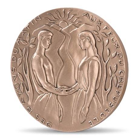 (FMED.Méd.MdP.CuSn.100100157300P0) Médaille bronze - Mariage, par Thurotte Avers