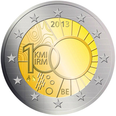 2 euro commémorative Belgique 2013 - Institut royal météorologique