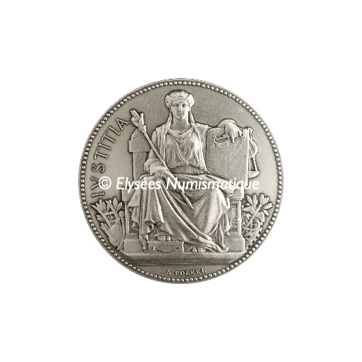 Médaille bronze argenté - La Justice - avers