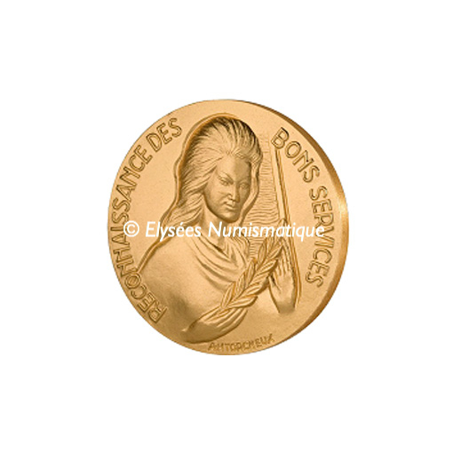Médaille bronze doré - Reconnaissance des bons services - avers
