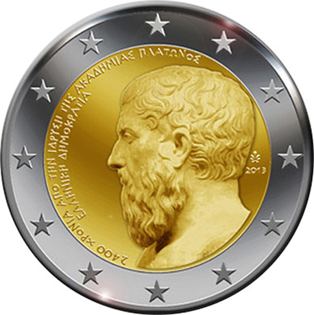 2 euro commémorative Grèce 2013 - Académie de Platon