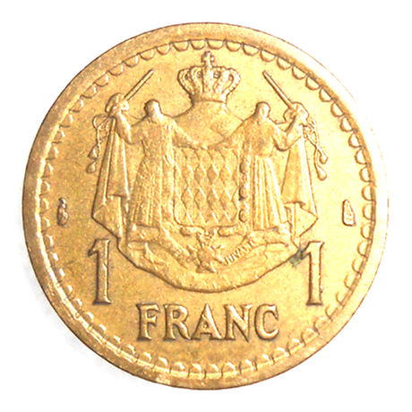 (W150.100.1945.1.2.000000001) 1 Franc Louis II 1945 Revers